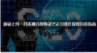新站上线一月未被百度收录？SEO优化深度自查指南