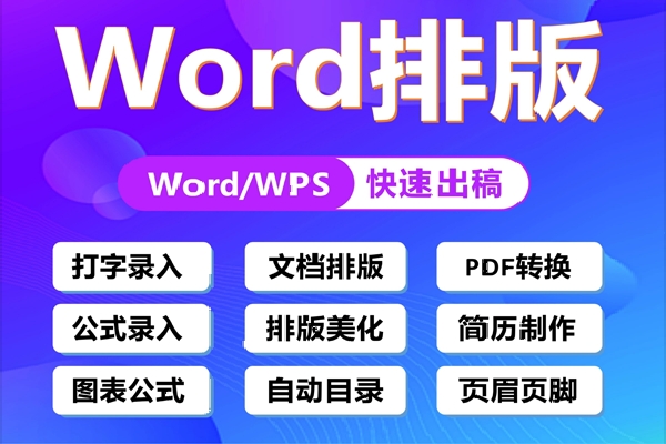 Word排版美化转PDF图片格式修改文档编辑生成目录页码